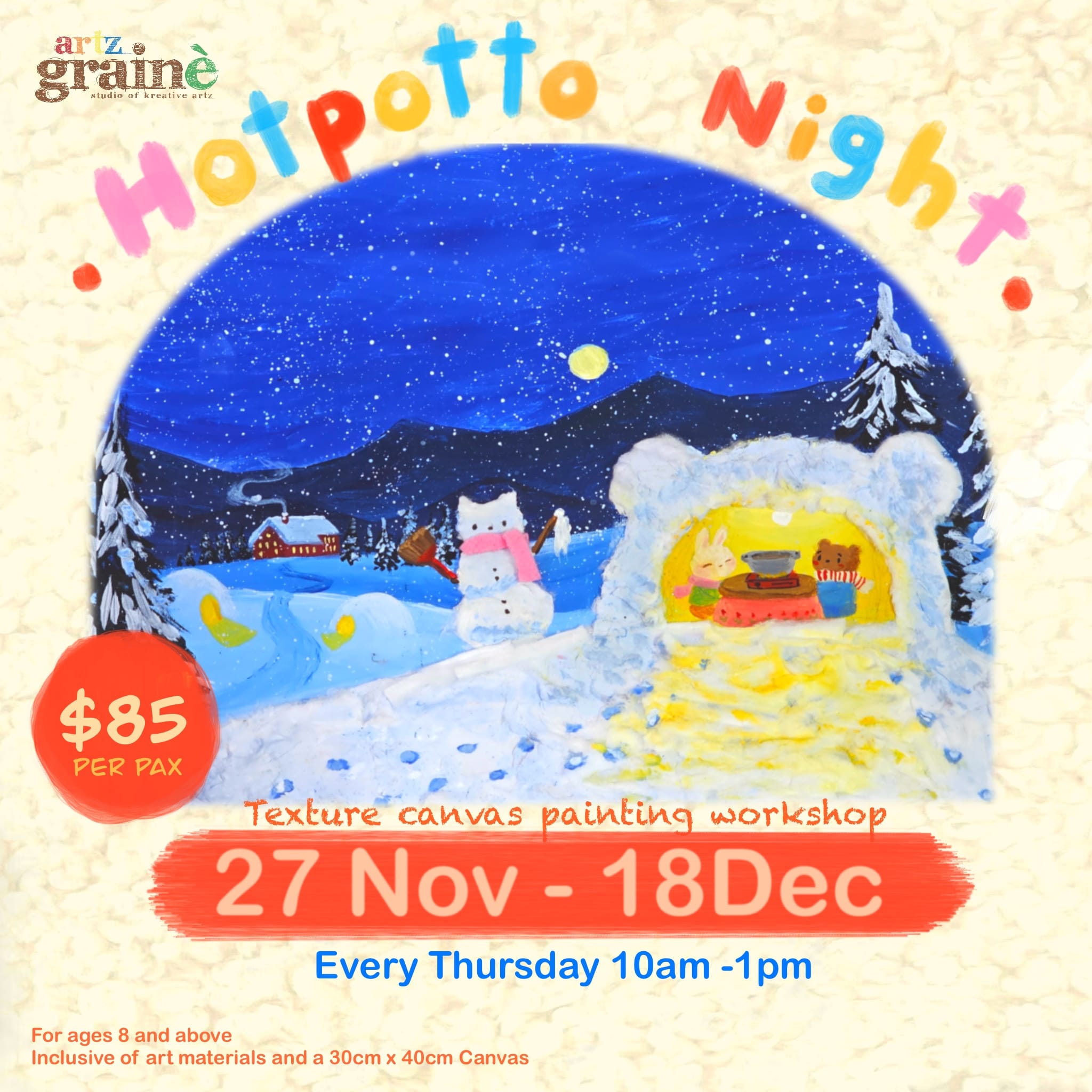 Holiday workshop canvas painting