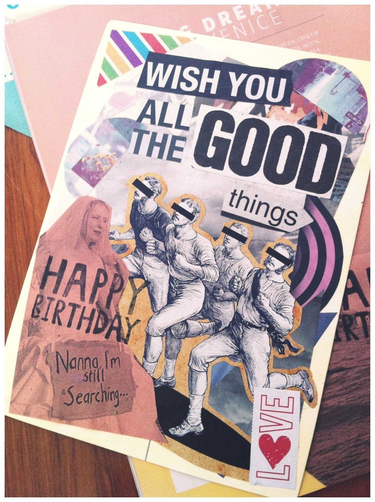 Collage-style birthday card